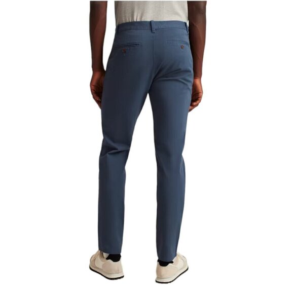 Bonobos Men's Relaxed Flat-Front Chinos Teal Blue, 31/32 - Picture 2 of 12